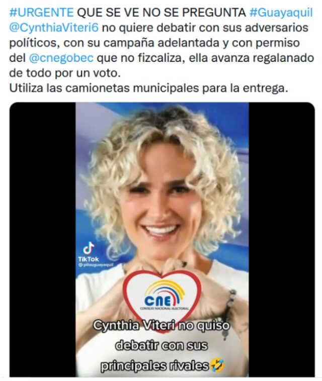 Cynthia Viteri No Responde Sobre Acusaci N De Corrupci N En El Sorteo