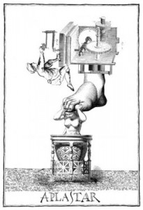 Ilustración del libro de collages Pena de muerte, de Mariano Lucano.