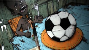 MENU MUNDIAL Los artistas callejeros creen que el Mundial Brasil 2014 es una pesada carga para la economía del país y han encontrado una forma de canalizar su protesta: pintar grafitis. Acà una colecciòn con los mejores y màs expresivos. 