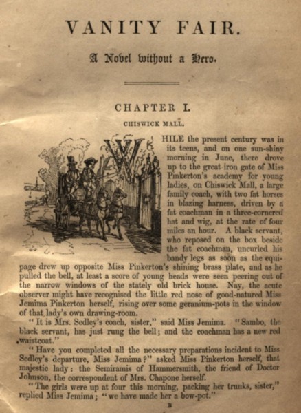 Edición de la revista Vanity Fair, de 1848.