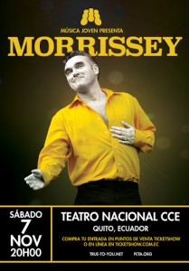 Afiche promocional del concierto en Quito.