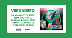 Sofía Espín dijo que el gobierno de Guillermo Lasso es cómplice de la represión en Perú